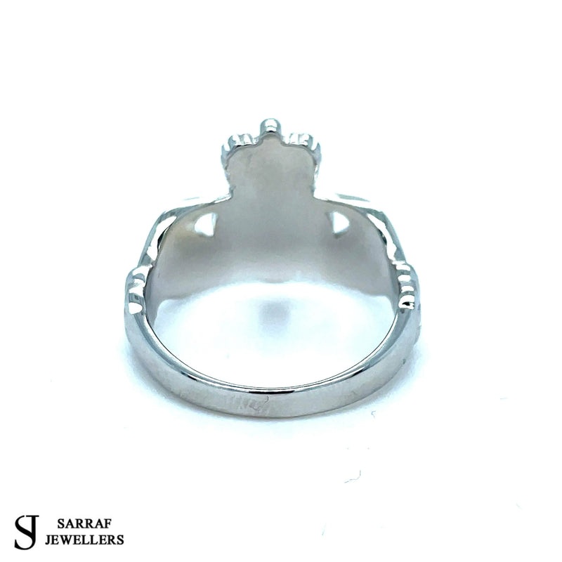 Ladies Irish Claddagh Rings 925 Sterling Silver Plain Design UK Hallmarked | Shop Online Sarraf Jewellers UK - Sarraf Jewellers