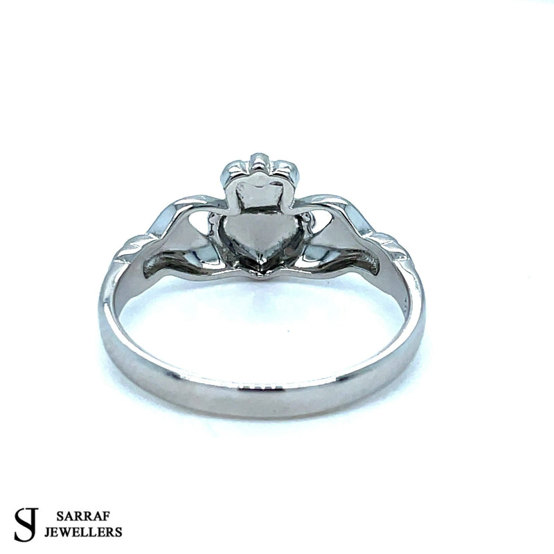 Ladies Irish Claddagh Rings 925 Sterling Silver Plain Design UK Hallmarked | Shop Online Sarraf Jewellers UK - Sarraf Jewellers