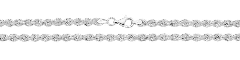 Ladies Silver Rope Bracelets Plain Design UK Hallmarked | Shop Online Sarraf Jewellers UK - Sarraf Jewellers