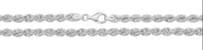 Ladies Silver Rope Bracelets Plain Design UK Hallmarked | Shop Online Sarraf Jewellers UK - Sarraf Jewellers