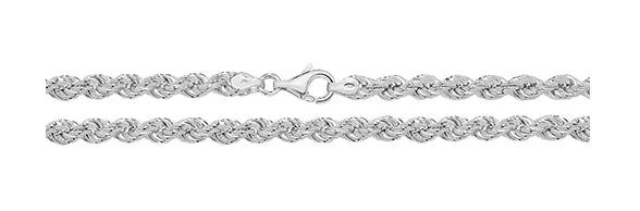 Ladies Silver Rope Bracelets Plain Design UK Hallmarked | Shop Online Sarraf Jewellers UK - Sarraf Jewellers