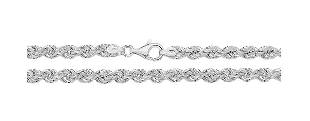 Ladies Silver Rope Bracelets Plain Design UK Hallmarked | Shop Online Sarraf Jewellers UK - Sarraf Jewellers