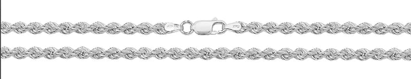 Ladies Silver Rope Bracelets Plain Design UK Hallmarked | Shop Online Sarraf Jewellers UK - Sarraf Jewellers