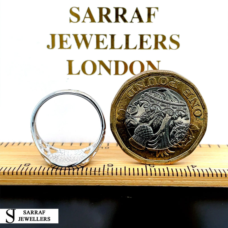 MAIDEN'S PRINCE OF WALES FEATHERS 925 Silver Sterling Signet Ring Lightweight 2.1gr All Sizes Brand NEW* - Sarraf Jewellers