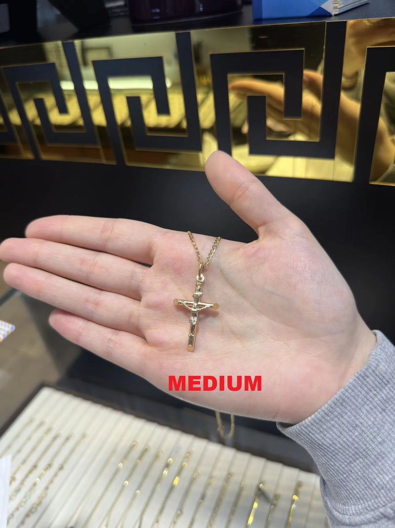 Crucifix Gold Cross, 9k Gold Pendant Cross For Men, Cross For Women, Cross Pendant, Genuine Cross Pendant