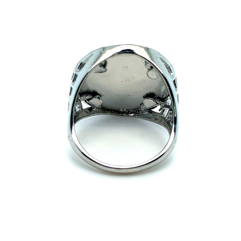 Mens Silver St. George Ring Dragon Slayer Plain Design UK Hallmarked | Shop Online Sarraf Jewellers UK - Sarraf Jewellers