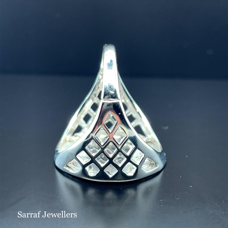 Mens Silver St. George Ring Dragon Slayer Plain Design UK Hallmarked | Shop Online Sarraf Jewellers UK - Sarraf Jewellers