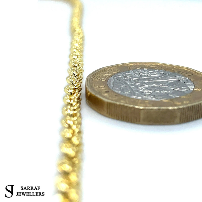 Rope Necklace 9ct Yellow Gold Chain | Shop Online Sarraf Jewellers - Sarraf Jewellers