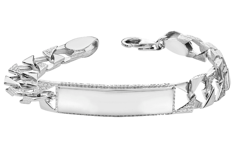 Silver Baby Cast London Link ID Bracelet DC Design Free Engraving | Shop Online Sarraf Jewellers UK - Sarraf Jewellers