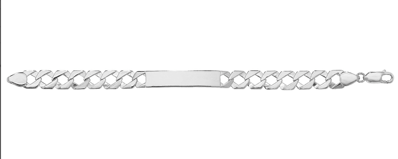 Silver Baby Cast London Link ID Bracelet Plain Design Free Engraving | Shop Online Sarraf Jewellers UK - Sarraf Jewellers