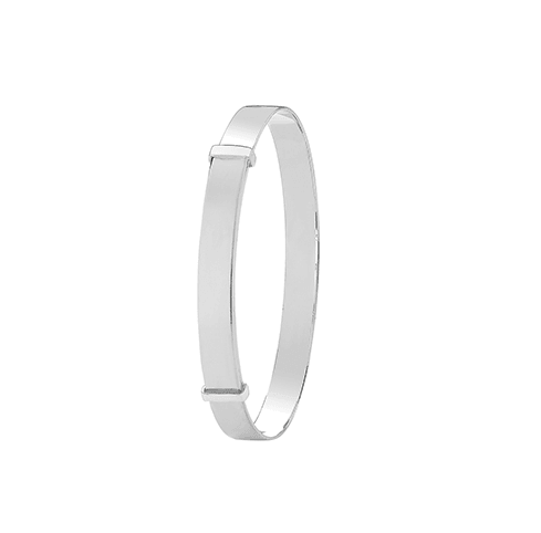 Silver Baby Plain Bangle Little Princess Expandable | Sarraf Jewellers - Sarraf Jewellers