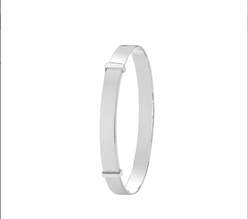 Silver Baby Plain Bangle Little Princess Expandable | Sarraf Jewellers - Sarraf Jewellers