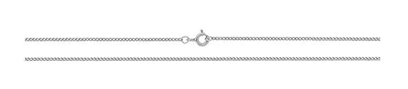 Silver Fine Curb Link Chain Plain Design Necklace UK Hallmarked | Shop Online Sarraf Jewellers UK - Sarraf Jewellers