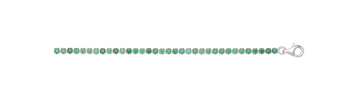 Silver Green CZ Simulated Diamond Design Ladies Bracelet | Shop Online Sarraf Jewellers UK - Sarraf Jewellers