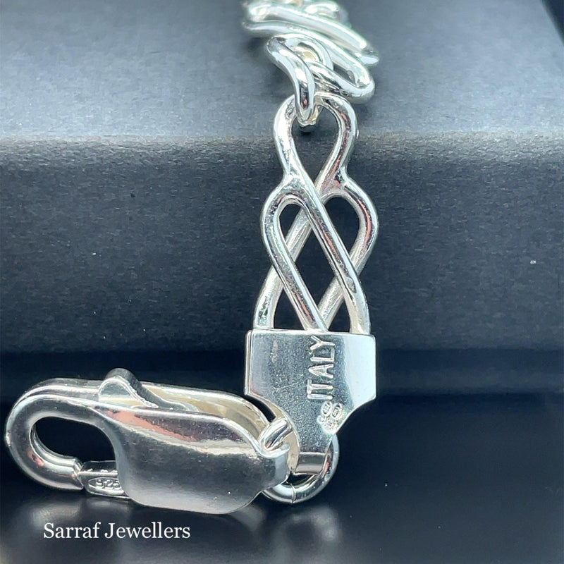 Silver Ladies Celtic Bracelet Plain Design | Shop Online Sarraf Jewellers UK - Sarraf Jewellers