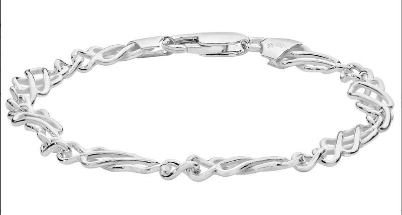 Silver Ladies Celtic Bracelet Plain Design | Shop Online Sarraf Jewellers UK - Sarraf Jewellers