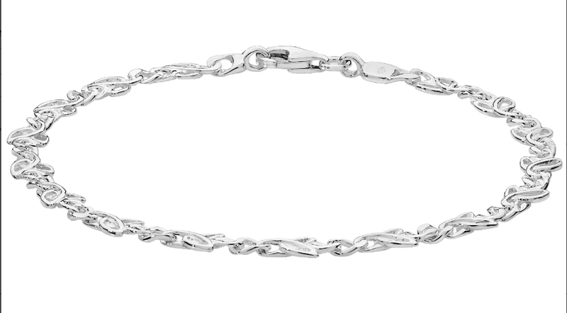 Silver Ladies Celtic Bracelet Plain Design | Shop Online Sarraf Jewellers UK - Sarraf Jewellers