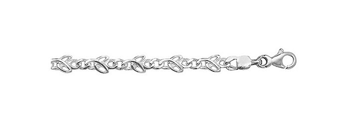 Silver Ladies Celtic Bracelet Plain Design | Shop Online Sarraf Jewellers UK - Sarraf Jewellers