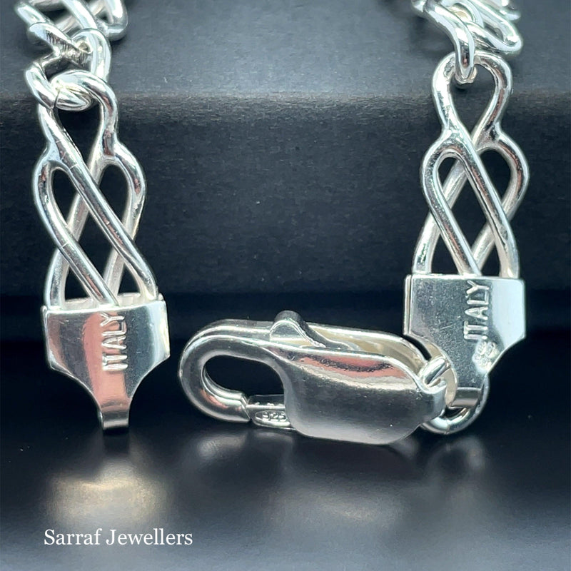 Silver Ladies Celtic Bracelet Plain Design | Shop Online Sarraf Jewellers UK - Sarraf Jewellers