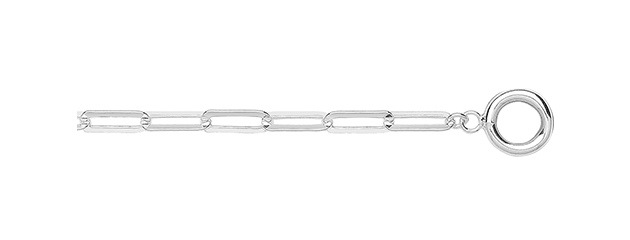 Silver Ladies Paperclip Link Plain Design T-Bar Bracelet | Shop Online Sarraf Jewellers UK - Sarraf Jewellers