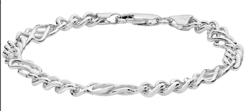 Silver Ladies Plain Design Celtic Bracelet | Shop Online Sarraf Jewellers UK - Sarraf Jewellers