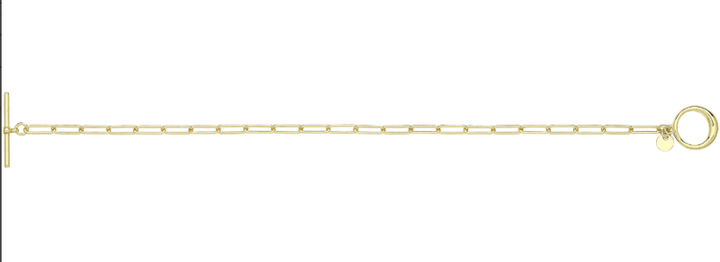 Silver Paperclip Link T-Bar Bracelet Ladies Gold Plated Design | Shop Online Sarraf Jewellers UK - Sarraf Jewellers