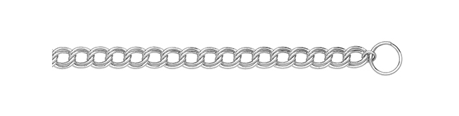 Silver Rhodium Plated Double Curb Link T-Bar Bracelet Plain Design | Shop Online Sarraf Jewellers UK - Sarraf Jewellers