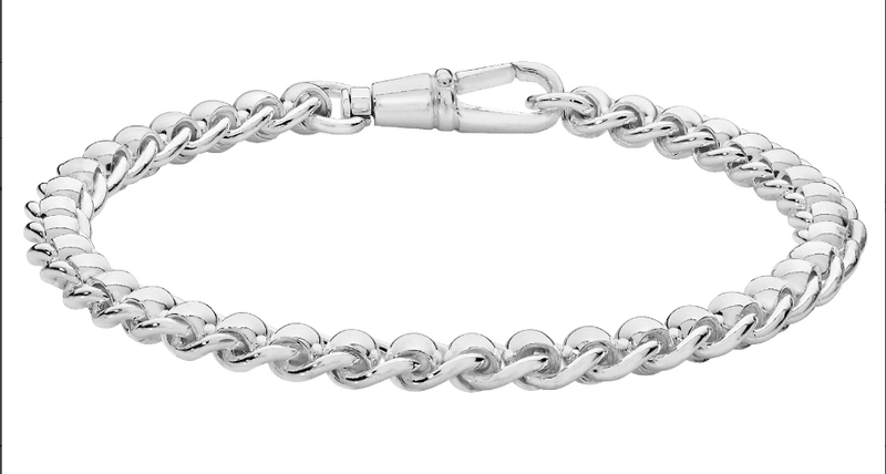 Silver Roller Ball Plain Design Ladies Bracelet | Shop Online Sarraf Jewellers UK - Sarraf Jewellers