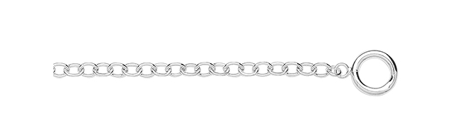 Silver Rolo Link T-Bar Bracelet Plain Design | Shop Online Sarraf Jewellers UK - Sarraf Jewellers