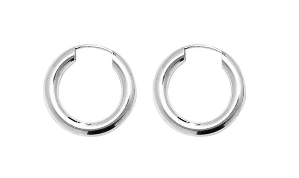 Silver ROUND DANGLE SLEEPERS EARRINGS 925 Sterling Silver Plain Design UK Hallmarked | Shop Online Sarraf Jewellers UK - Sarraf Jewellers