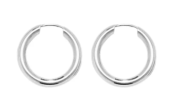 Silver ROUND DANGLE SLEEPERS EARRINGS 925 Sterling Silver Plain Design UK Hallmarked | Shop Online Sarraf Jewellers UK - Sarraf Jewellers