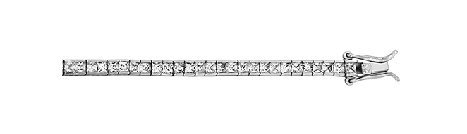 Silver Simulated Diamond CZ Ladies Tennis Bracelet | Shop Online Sarraf Jewellers UK - Sarraf Jewellers