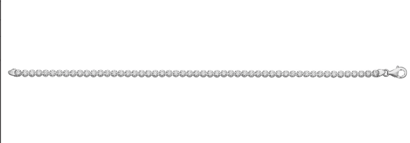 Silver Simulated Diamond Solitaire CZ Design Ladies Bracelet | Shop Online Sarraf Jewellers UK - Sarraf Jewellers