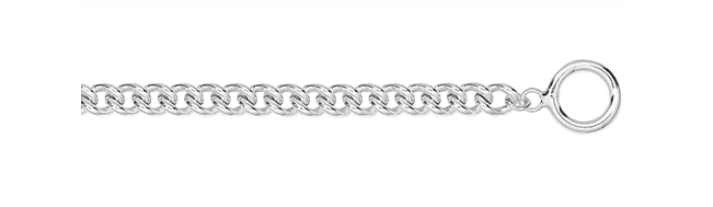 Silver T-Bar Albert Link Bracelet Plain Design | Shop Online Sarraf Jewellers UK - Sarraf Jewellers