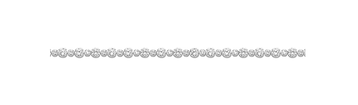 Silver White CZ Simulated Diamond Design Ladies Tennis Bracelet | Shop Online Sarraf Jewellers UK - Sarraf Jewellers