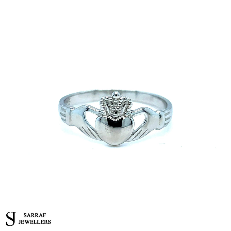 The Best Irish Claddagh SOLID Silver Ring 925 Stamp Sterling Silver in Sizes K - T 1.8g - Sarraf Jewellers