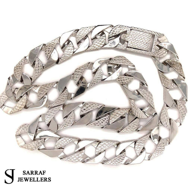 925 Sterling Silver DIAMOND CUT CHAIN Necklace BOMBE Mens Ladies BRAND NEW - Sarraf Jewellers