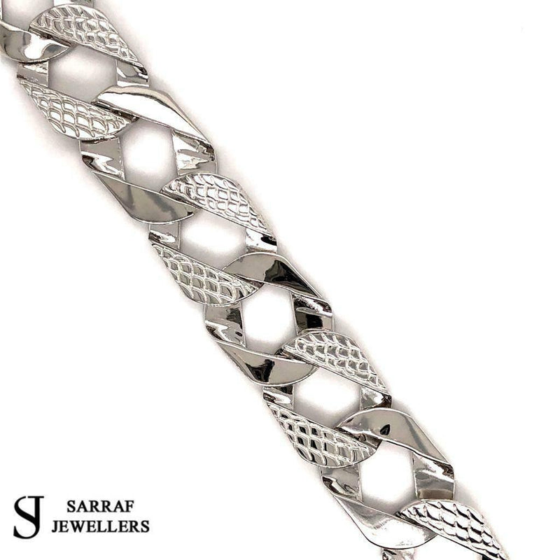 925 Sterling Silver DIAMOND CUT CHAIN Necklace BOMBE Mens Ladies BRAND NEW - Sarraf Jewellers