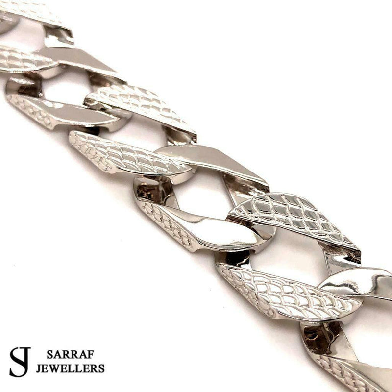 925 Sterling Silver DIAMOND CUT CHAIN Necklace BOMBE Mens Ladies BRAND NEW - Sarraf Jewellers