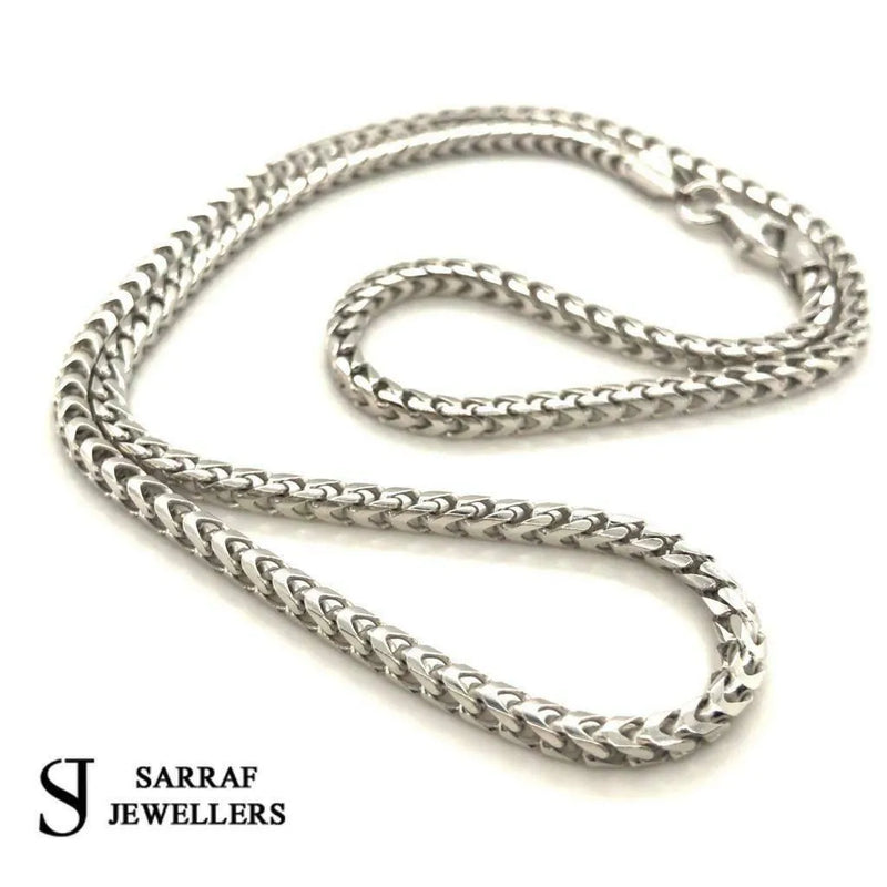 925 Sterling Silver Solid Ladies Mens FRANCO NECKLACE CHAIN ALL SIZES NEW 2MM - Sarraf Jewellers