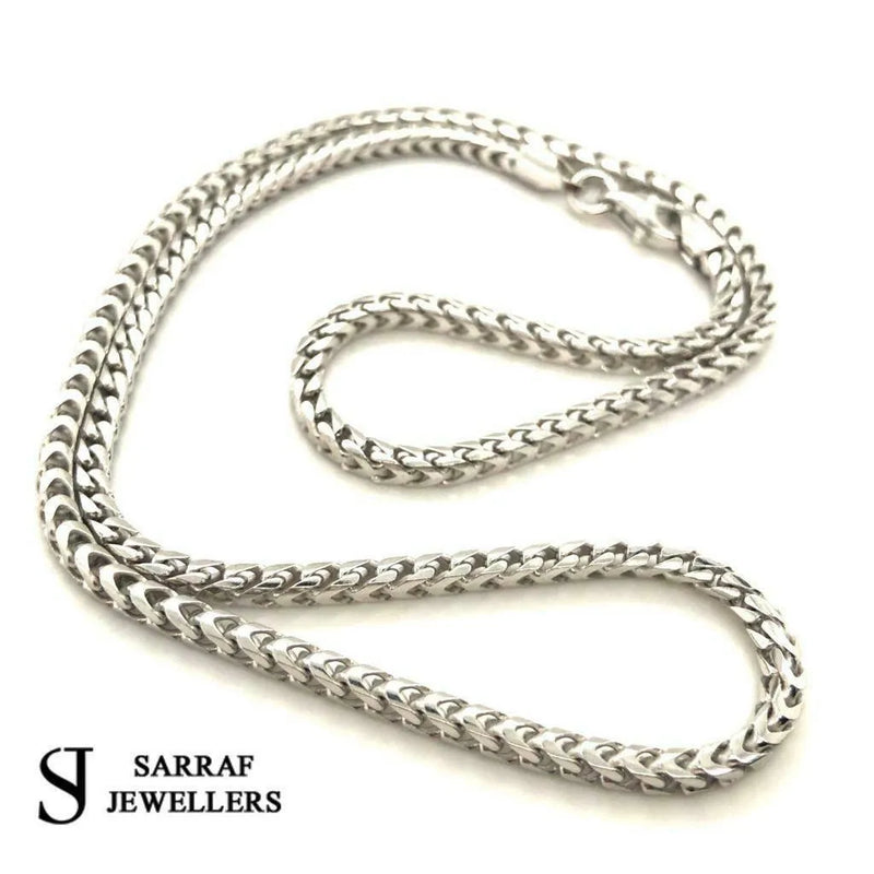 925 Sterling Silver Solid Ladies Mens FRANCO NECKLACE CHAIN ALL SIZES NEW 2MM - Sarraf Jewellers