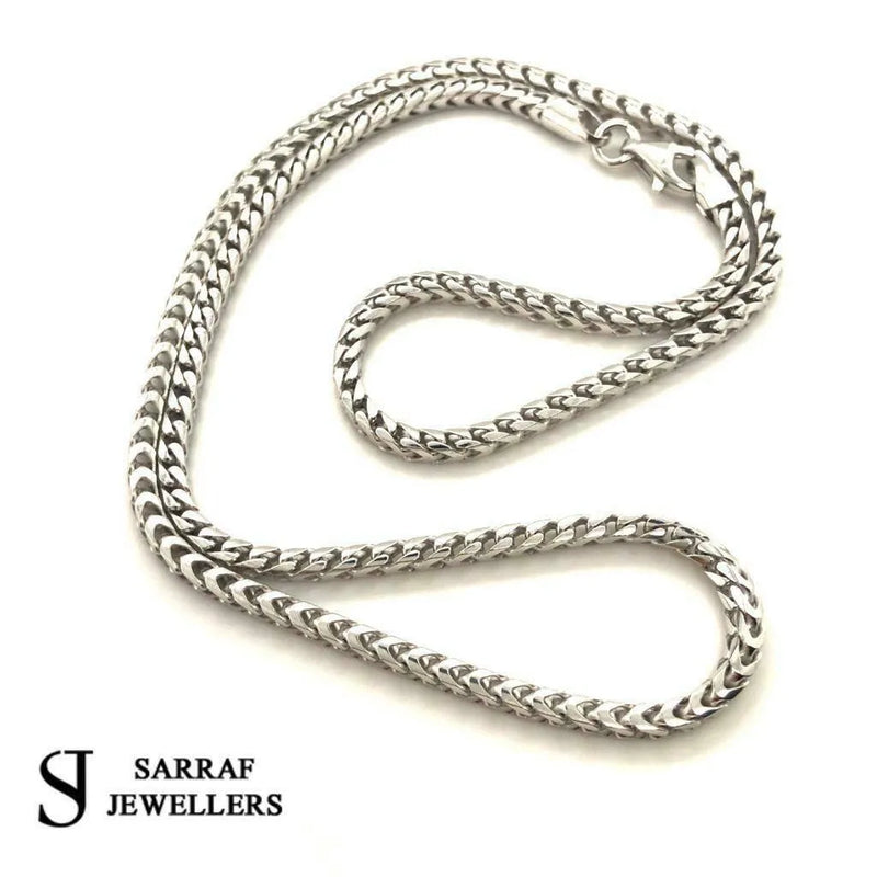 925 Sterling Silver Solid Ladies Mens FRANCO NECKLACE CHAIN ALL SIZES NEW 2MM - Sarraf Jewellers