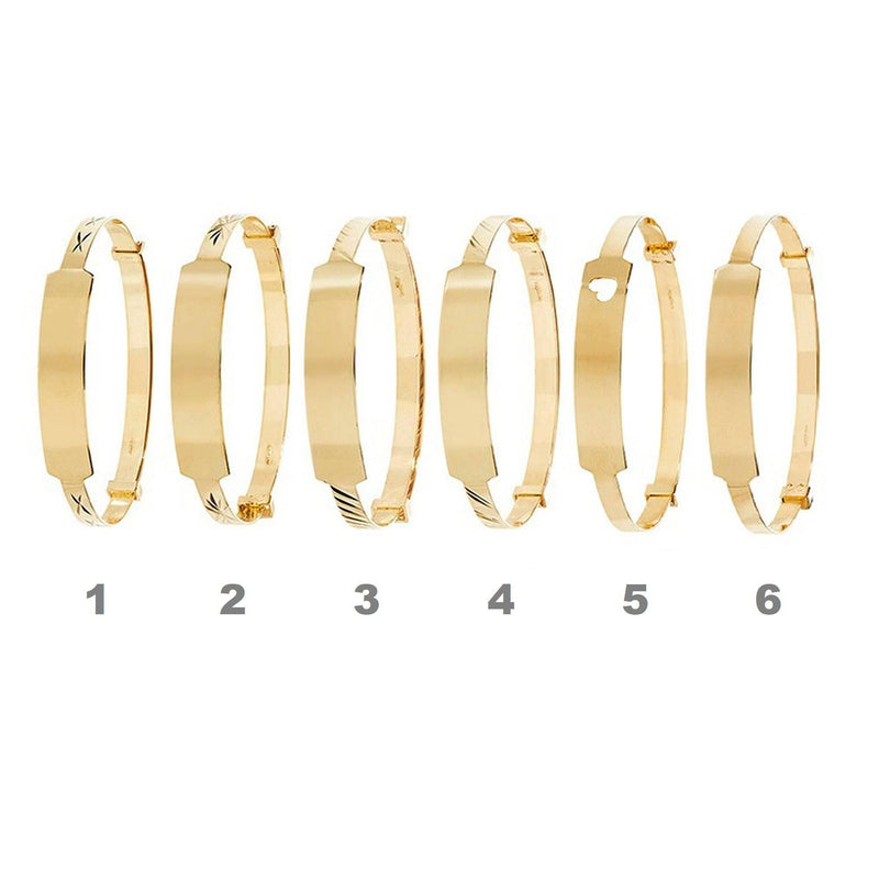 9ct Gold Baby ID Bangle Free Engraving | Shop Online Sarraf Jewellers - Sarraf Jewellers