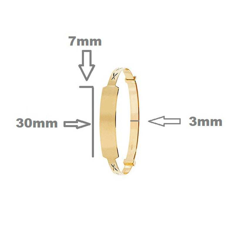 9ct Gold Baby ID Bangle Free Engraving | Shop Online Sarraf Jewellers - Sarraf Jewellers