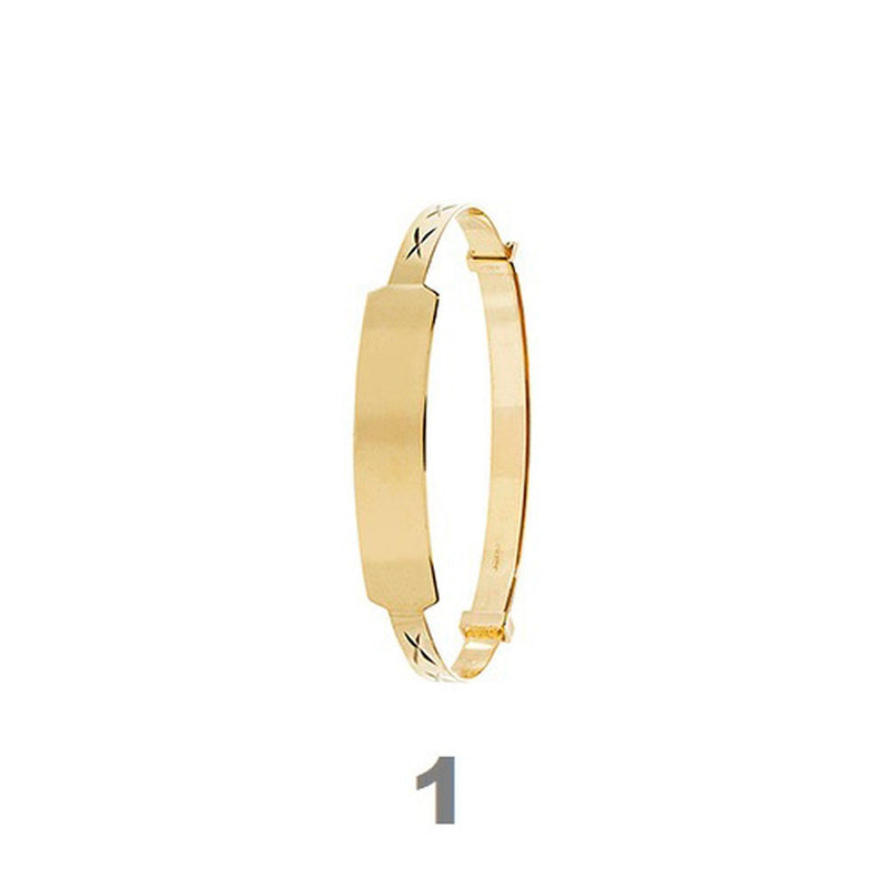 9ct Gold Baby ID Bangle Free Engraving | Shop Online Sarraf Jewellers - Sarraf Jewellers