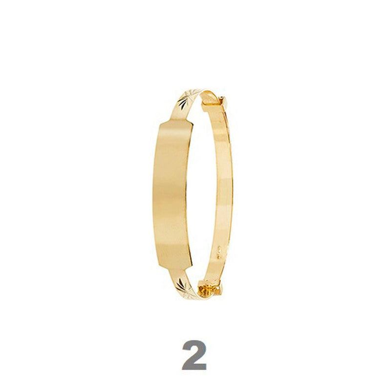 9ct Gold Baby ID Bangle Free Engraving | Shop Online Sarraf Jewellers - Sarraf Jewellers