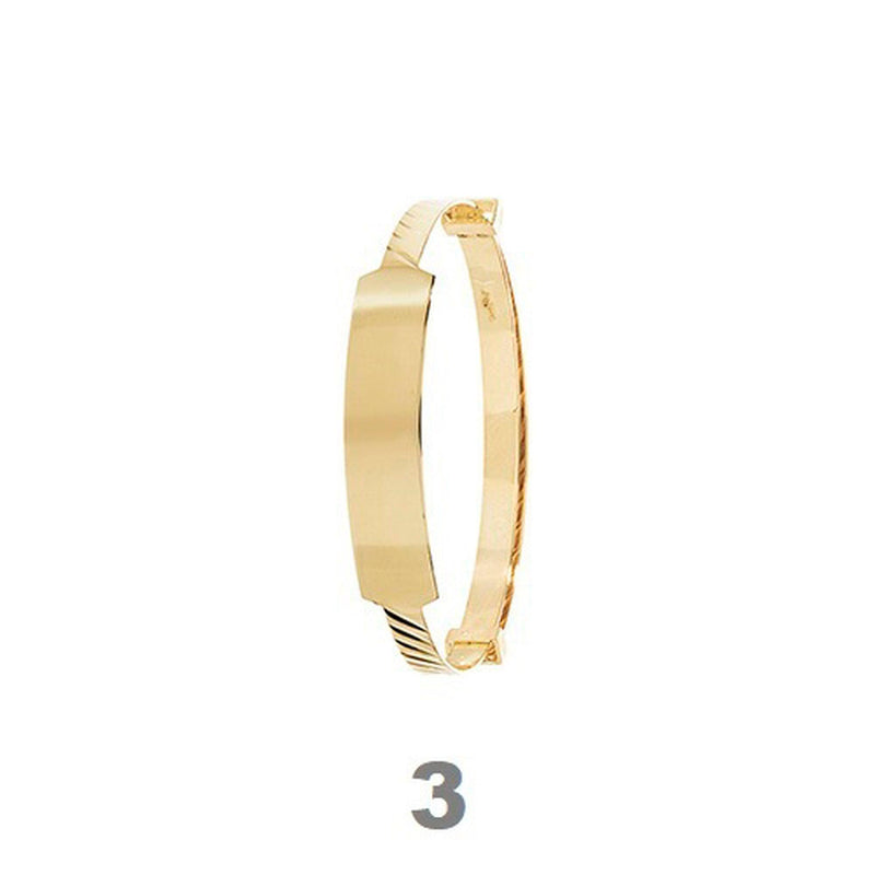 9ct Gold Baby ID Bangle Free Engraving | Shop Online Sarraf Jewellers - Sarraf Jewellers