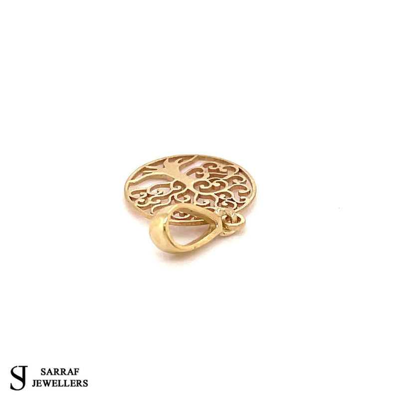 9ct Gold Round Tree of Life Pendant, Charm Tree of Life, Round Tree of Life, Gifts for her - Sarraf Jewellers