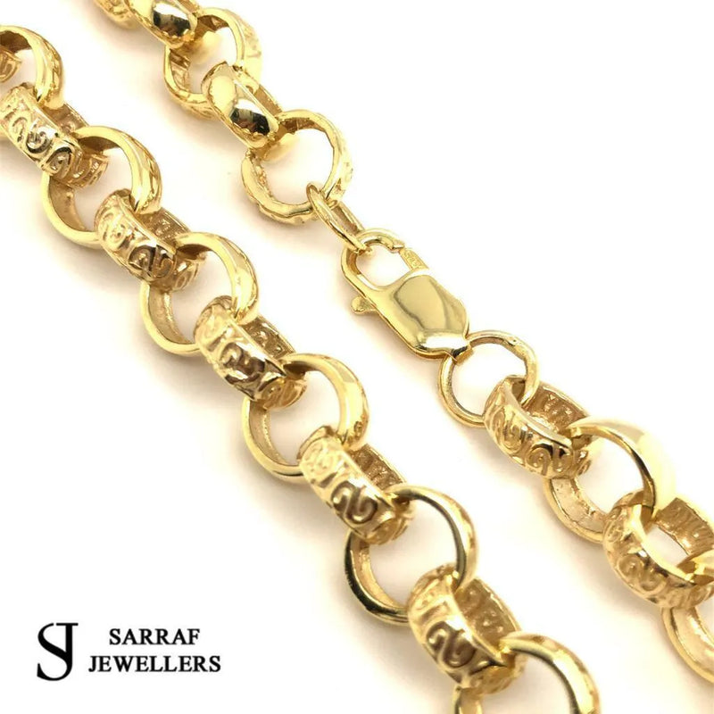 9ct Yellow Gold BELCHER Chain CAST Necklace 20.5" - Sarraf Jewellers