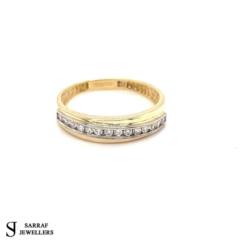 9ct Yellow Gold Eternity, Wedding Ring, Ladies Gold Ring, Gold Ring, Solitaire Engagment Ring, Gifts for her, Gifts for Mum - Sarraf Jewellers